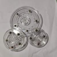 Organisateur rotatif transparent moderne et écologique de 4 pouces en acrylique pour cuisine, garde-manger, armoire, bureau