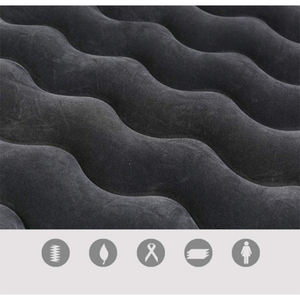 Cama de aire inflable de un solo tamaño, 191x99x25, con flocado superior, de PVC ecológico, tamaño queen, color negro - Product Image 4