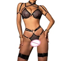 Ensemble de lingerie sexy en maille pour femmes, lingerie respirante pour femmes, lingerie sexy