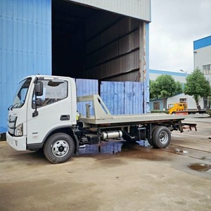 FOTON <b>Flatbed</b> Rollback Tow <b>Truck</b> Euro III Diesel Manual New 5 Ton Road Accident Rescue Wrecker Towing <b>Truck</b> - Product Image 2