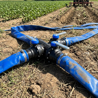 Robinet à bille à 3 voies durable, distributeur d'eau d'irrigation à 4 ports, connecteur de tuyau en PVC flexible, 3 poignées de commande de précision