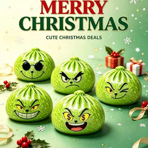 Juguete Blandito de Monstruo Verde Navideño, TPR de Rebote Lento, Juguete Antiestrés para Apretar, Adorno Navideño Bonito, Juguete para Niños, Fiesta de Navidad - Product Image 1