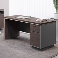 Bureau épaissi personnalisé personnel de bureau bureau modulaire meubles de bureau à domicile en bois de noyer de direction table Simple avec piédestal