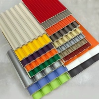 Panneau mural moderne en PVC/WPC imperméable et ignifuge, composite bois-plastique, lambris cannelé pour revêtement intérieur/extérieur d'hôtels et de salles TV
