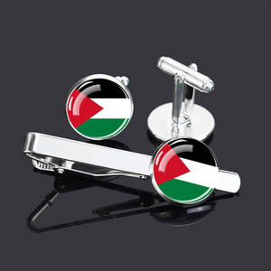 Juego de Gemelos y Pisacorbatas con Diseño de Bandera de País, Modelo Factory 287, Gemelos Personalizados con Botón de Manga, Juego de Gemelos y Pisacorbatas para <span class=keywords><strong>Hombre</strong></span> - Product Image 1