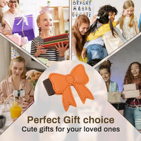 Marque-pages en cuir PU avec nœud mignon, attaches élastiques, couleurs assorties, pour l'école, porte-stylo magnétique, cadeaux pour les amateurs de livres