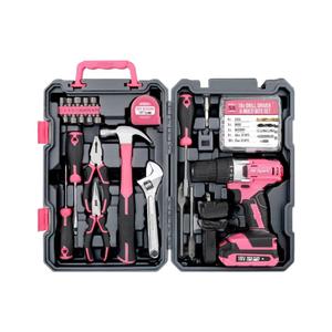 Taladro Atornillador Hi-Spec de 18V, Juego de Herramientas de 58 Piezas, Kit Combinado con Batería y Cargador para Uso Doméstico - Product Image 1