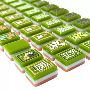 Jeu de mahjong américain à motif géométrique en acrylique à 4 couches avec 160 tuiles, conforme aux règles NMJL, adapté aux débutants - Product Image 3