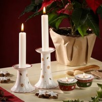 Bougeoir en céramique fait à la main de table de cuisine de Noël avec des autocollants cadeaux de mariage de Noël 2023 pour les invités