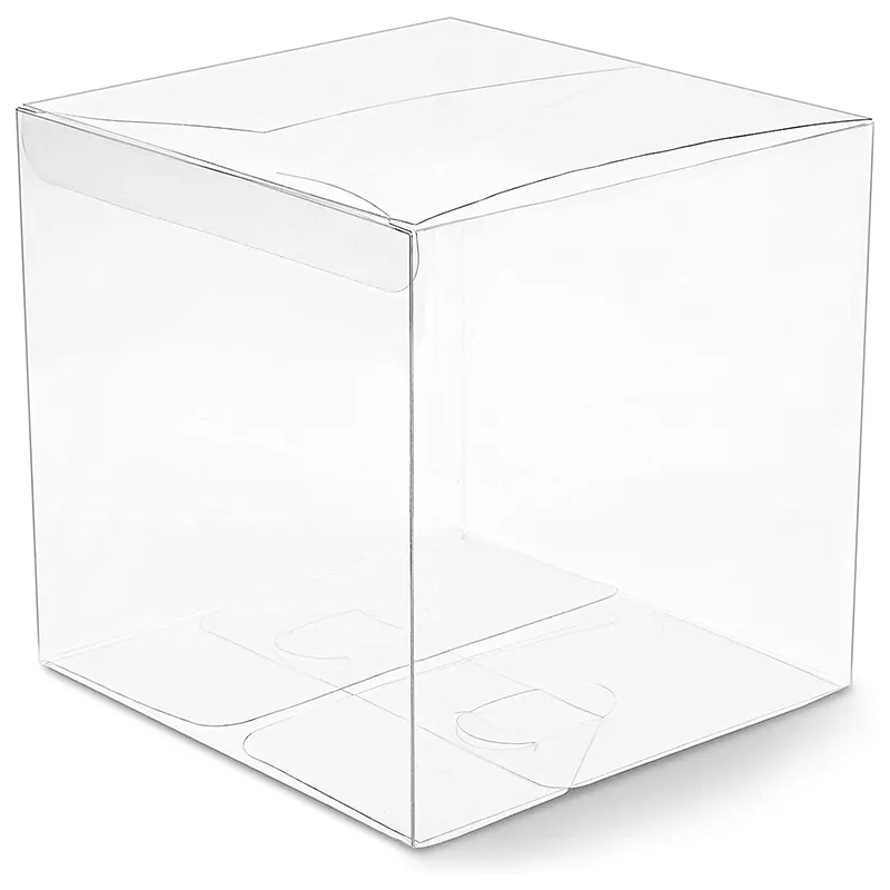 Kunststoff box OEM maßge schneiderte kleine Geschenk box transparent 5x5 6x6 4x4 3x3 Kunststoff PVC Haustier Verpackungs box