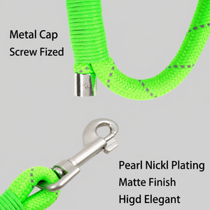 Guinzaglio per Cani Multifunzione 2 in 1 in Corda di Nylon a Doppia Estremità con Motivo a Quadri Personalizzato e Rivetti per Corsa e Arrampicata in Montagna - Product Image 3