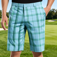 Maßgefertigte Golf-Shorts Digital Bedruckt Atmungsaktiv Schnelltrocknend Kariert Dehnbar Elastischer Bund Bermuda Herren Golf-Shorts