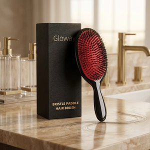 <span class=keywords><strong>Brosse</strong></span> démêlante personnalisée avec logo, en poils <span class=keywords><strong>de</strong></span> <span class=keywords><strong>sanglier</strong></span> et picots en nylon, antistatique, massante, pour extensions capillaires et <span class=keywords><strong>cheveux</strong></span> lisses - Product Image 4