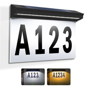 Outdoor Waterproof 30 LED Solar <strong>House</strong> <strong>Number</strong> Light IP65 PC Body Address Sign for Garden Wall Mounted with <strong>Battery</strong> <strong>Power</strong> Supply
