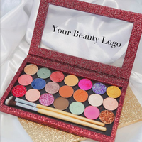 Palette d'ombres à paupières magnétiques en carton à haute teneur en pigments, nouvelle marque privée de maquillage, 15 couleurs, 2023
