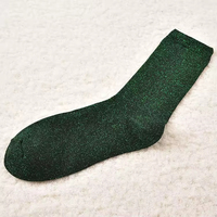 Chaussettes Lurex en Gros d'Usine, Fils Métalliques Personnalisés, Chaussettes Coréennes et Japonaises Scintillantes, Chaussettes Brillantes Tendance pour Filles, Haute Qualité