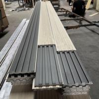 Panneaux muraux en WPC rainurés, imperméables, décoratifs, pour revêtement intérieur et extérieur de maisons et d'hôtels