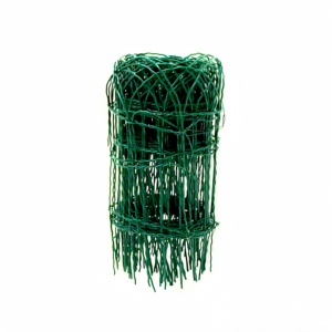 Borde de jardín enrollable de alambre recubierto de PVC con estructura de hierro y madera, y postes de cerca con enrejado para rieles - Product Image 2
