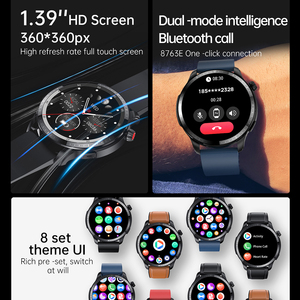 Jam tangan pintar kebugaran pria, arloji Cerdas olahraga tekanan darah Android pelacak kebugaran 2025 perangkat bisa dipakai VT52 - Product Image 2