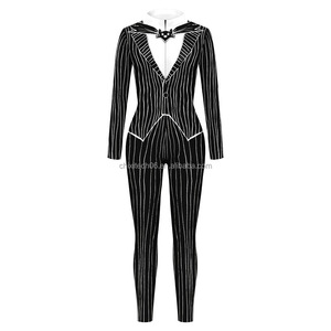 Justaucorps de cosplay pour la Nuit d'horreur de Noë<span class=keywords><strong>l</strong></span> - Tenue d'Halloween pour homme <span class=keywords><strong>Mike</strong></span> à rayures et imprimé numérique - Product Image 1