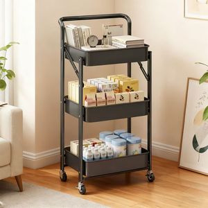 รถเข็นเก็บอุปกรณ์เสริมสวยเคลื่อนที่สำหรับทำเล็บ ต่อขนตา ทำผม สักคิ้ว - Product Image 3