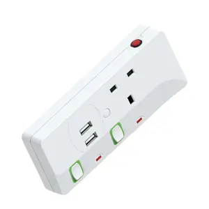 OSWELL 4 way outlet uk standard/electric plug /smart power strip/switches and socket with Child safety shutter