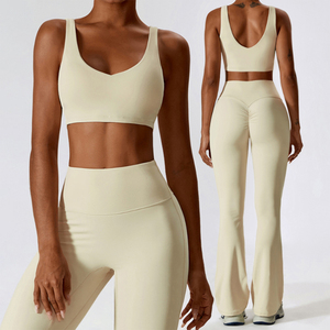 Sport Yoga reggiseno allenamento Set per donne Fitness alla moda palestra Activewear unico <span class=keywords><strong>abbigliamento</strong></span> da allenamento due pezzi Set Yoga <span class=keywords><strong>abbigliamento</strong></span> <span class=keywords><strong>sportivo</strong></span> - Product Image 1