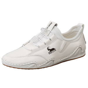 Nouvelles baskets décontractées unisexes en cuir blanc respirantes et polyvalentes pour homme, collection automne 2026 – Meilleures ventes - Product Image 1