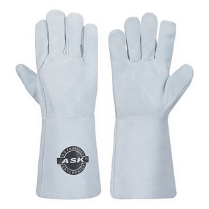 Gants de soudage TIG en cuir de vachette naturel certifiés EN 388 EN 407 pour soudeurs, construction, TIG, MIG - Product Image 1