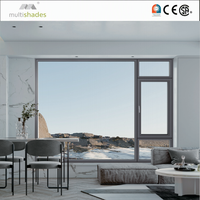 Fenêtre à battant en aluminium double vitrage Low-E, insonorisée, anti-effraction, moderne, durable, conforme NFRC, style français
