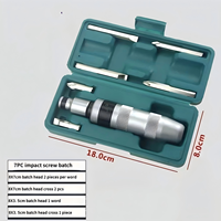 Set Obeng Impact Heavy Duty, Ekstraktor Sekrup Rusak/Karat, Pembuka Baut, Mata Obeng Slotted Phillips Cr-V, Kombinasi Keras