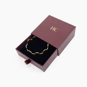 Boîte à bracelet à breloques, emballage personnalisé pour bijoux, boîte à tiroir rigide avec insert en suède, estampage à chaud, logo personnalisé pour la vente au détail de bijoux OEM - Product Image 6