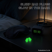 Bouchons d'oreilles en silicone personnalisés avec logo, phosphorescents, réduction du bruit, pour dormeurs latéraux, réutilisables, certifiés EN352-2 pour le sommeil
