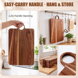 Planches à découper en bois de luxe vintage, plateau de service réversible pour charcuterie, <span class=keywords><strong>planche</strong></span> à découper en bois de 3 cm d'épaisseur - Product Image 5