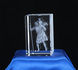 Jadevertu Factory Shipping Grand cube de verre en <span class=keywords><strong>cristal</strong></span> de gravure laser 3d k9 - Product Image 4