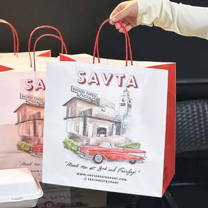 Bolsa de Papel Kraft Biodegradable Personalizada y Ecológica para Comida Rápida para Llevar, para Sushi y Empaque de Pastelería - Product Image 3