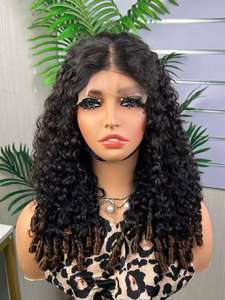 Peluca de cabello humano brasileño-5x5 Frente de encaje sin pegamento Birmano Rizado Cabello virgen crudo Múltiples colores - Product Image 3