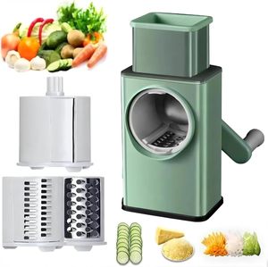 New Arrivals <b>Vegetable</b> Cutting Artifact Hand-Shake Shredding Slicer Large-Capacity Rotary Grater Masher <b>Vegetable</b> Cutter - Product Image 1