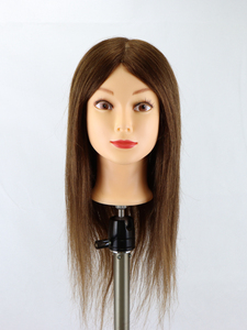 Cabeza <span class=keywords><strong>de</strong></span> Maniquí Profesional 100% Cabello Humano para Escuelas <span class=keywords><strong>de</strong></span> Peluquería, Cabeza <span class=keywords><strong>de</strong></span> Entrenamiento Realista para Cursos <span class=keywords><strong>de</strong></span> Estilismo - Product Image 2