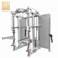 ZY Système de musculation multifonctionnel tout-en-un : Smith Machine, Entraîneur fonctionnel, Power Rack à double câble pour salle de sport commerciale