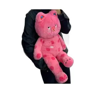 Cuscino a Forma di <span class=keywords><strong>Gatto</strong></span> a Pois Little Red Book, Peluche Carino per Pausa Pranzo, Giocattolo Imbottito 31cm-50cm per Neonati e Bambine - Product Image 1
