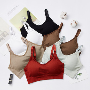Nuovo all'ingrosso senza cuciture canotta <span class=keywords><strong>Bralette</strong></span> Yoga canotta reggiseno sportivo Lingerie - Product Image 4