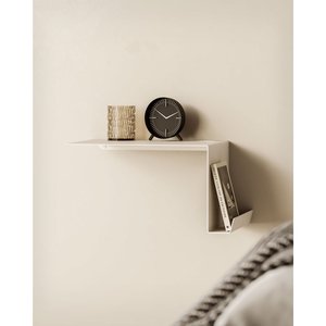 Comodino Frida in Metallo Nero Opaco, Acciaio Verniciato a Polvere, Design Minimalista, Comodino Autoportante per Camera da Letto ad Alta Durabilità - Product Image 1