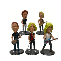 Ensemble de figurines bobblehead personnalisées, 5 figurines, personnages de groupe de rock en résine, cadeau de collection pour les fans de musique