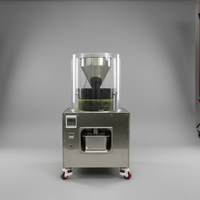 Moulin à thé matcha professionnel, moteur à engrenages, corps en basalte noir, construction en acier inoxydable, conception durable, économie d'énergie pour