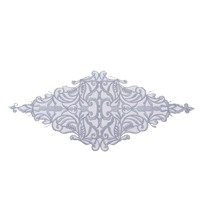 Défilé de mode robe de soirée Costume fer-sur Applique autocollant bricolage or argent fil broderie Cos vêtement embellir grand Patch
