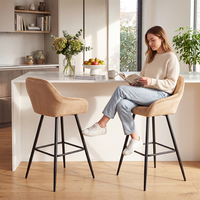 Tabouret de comptoir de bar à la maison moderne avec dos Matériau en tissu de haute qualité direct d'usine