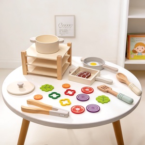 Set da Cucina in Legno Ecologico Non Tossico, Giocattolo Educativo per Giochi di Ruolo e Accessori da Cucina per Bambini di Tutte le Età - Product Image 4