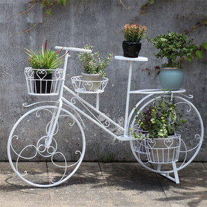 Soporte para Bicicletas de <span class=keywords><strong>Hierro</strong></span> Forjado Resistente a la Corrosión para Exteriores, Macetas y Jardineras Ligeras, Duraderas y Ecológicas con Recubrimiento en Polvo para Jardín y Hogar - Product Image 4