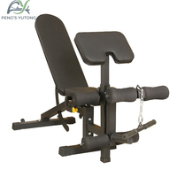 Banc de musculation multifonctionnel tout-en-un 7-en-1 pour la maison avec accessoire pour curls et station pour les jambes